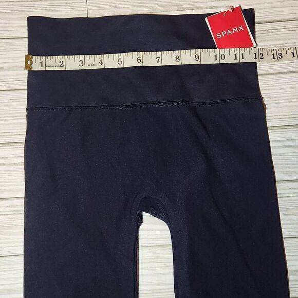 Spanx Look At Me Know Seamless Moto Leggings Indigo Sky Size Small - Picture 8 of 11